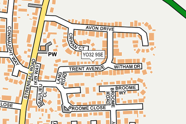 YO32 9SE map - OS OpenMap – Local (Ordnance Survey)