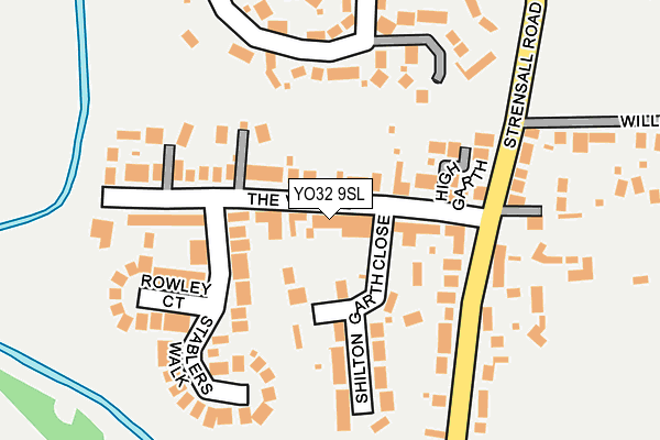 YO32 9SL map - OS OpenMap – Local (Ordnance Survey)