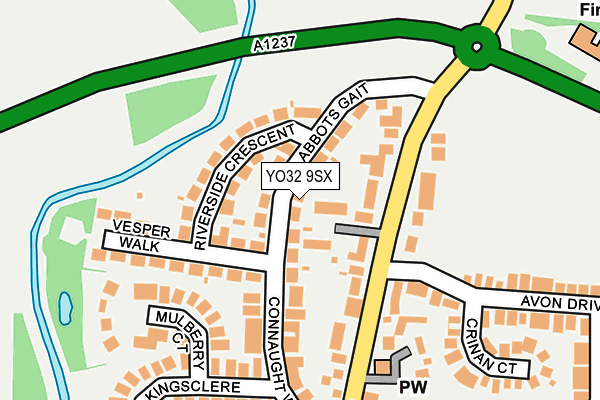YO32 9SX map - OS OpenMap – Local (Ordnance Survey)