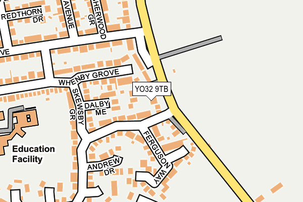YO32 9TB map - OS OpenMap – Local (Ordnance Survey)
