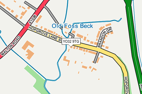 YO32 9TG map - OS OpenMap – Local (Ordnance Survey)