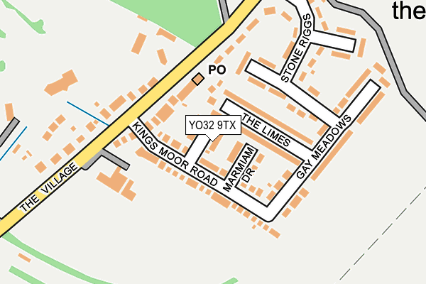 YO32 9TX map - OS OpenMap – Local (Ordnance Survey)