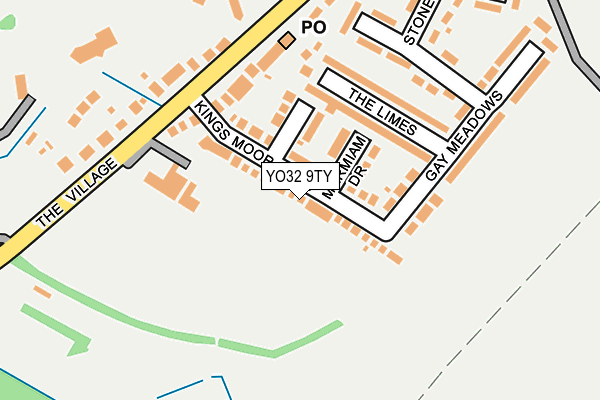 YO32 9TY map - OS OpenMap – Local (Ordnance Survey)