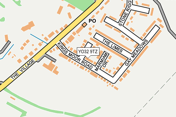 YO32 9TZ map - OS OpenMap – Local (Ordnance Survey)