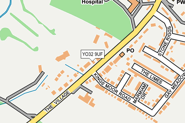 YO32 9UF map - OS OpenMap – Local (Ordnance Survey)