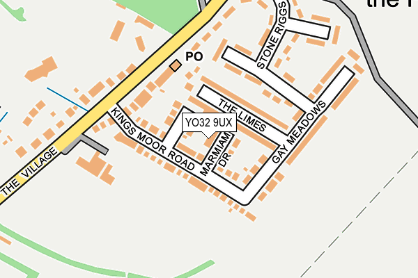 YO32 9UX map - OS OpenMap – Local (Ordnance Survey)