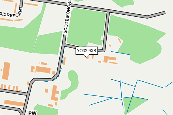 YO32 9XB map - OS OpenMap – Local (Ordnance Survey)