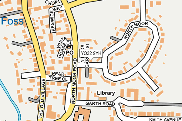 YO32 9YH map - OS OpenMap – Local (Ordnance Survey)