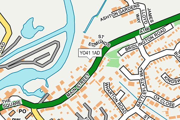 YO41 1AD map - OS OpenMap – Local (Ordnance Survey)