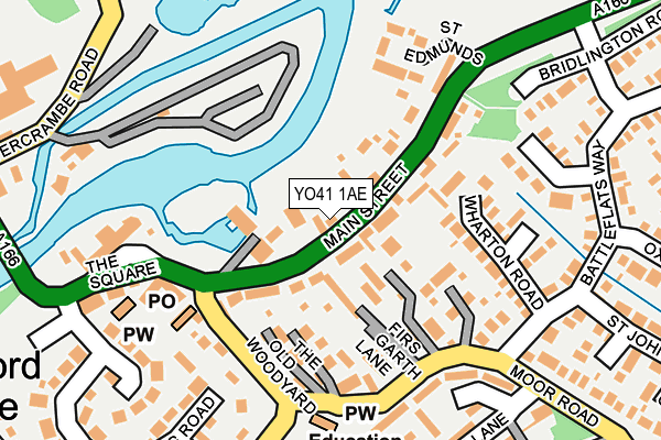 YO41 1AE map - OS OpenMap – Local (Ordnance Survey)
