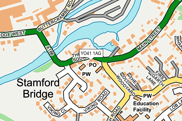 YO41 1AG map - OS OpenMap – Local (Ordnance Survey)