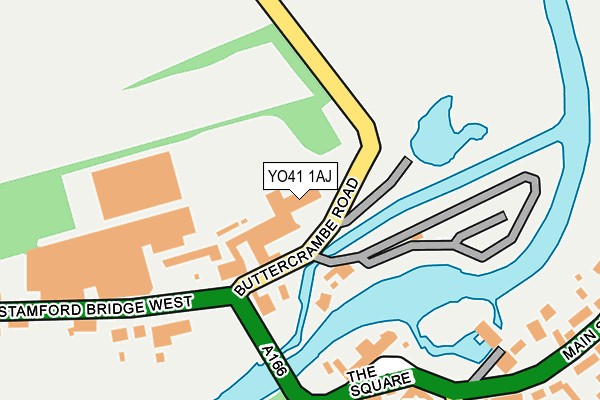 YO41 1AJ map - OS OpenMap – Local (Ordnance Survey)