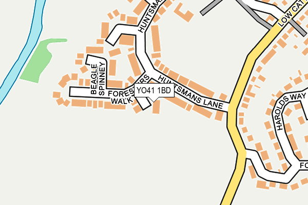 YO41 1BD map - OS OpenMap – Local (Ordnance Survey)