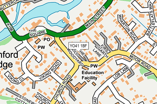 YO41 1BF map - OS OpenMap – Local (Ordnance Survey)