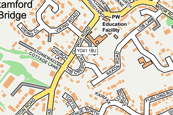 YO41 1BU map - OS OpenMap – Local (Ordnance Survey)