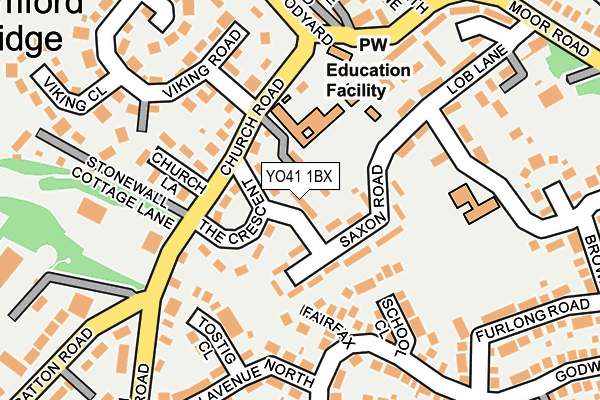 YO41 1BX map - OS OpenMap – Local (Ordnance Survey)