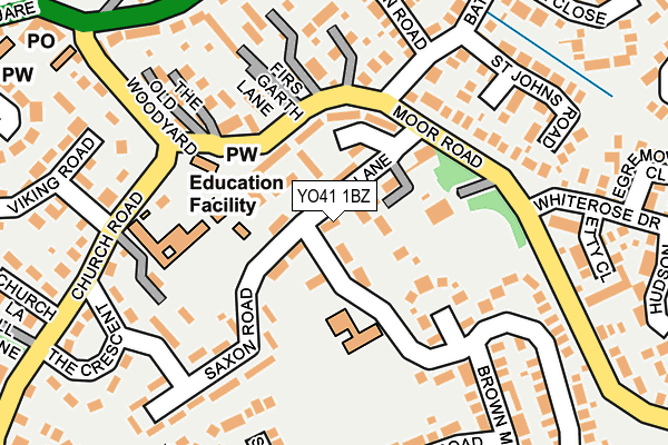 YO41 1BZ map - OS OpenMap – Local (Ordnance Survey)