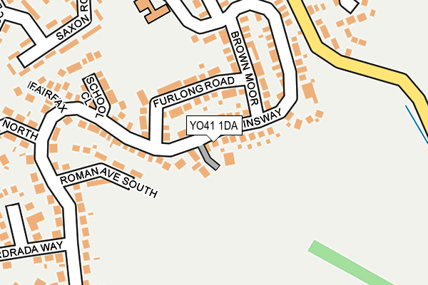 YO41 1DA map - OS OpenMap – Local (Ordnance Survey)
