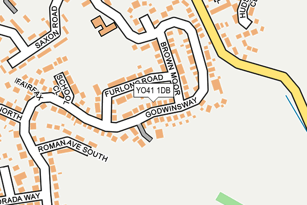 YO41 1DB map - OS OpenMap – Local (Ordnance Survey)