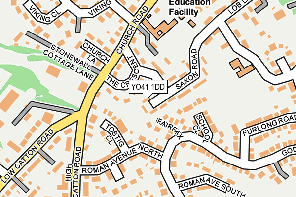 YO41 1DD map - OS OpenMap – Local (Ordnance Survey)