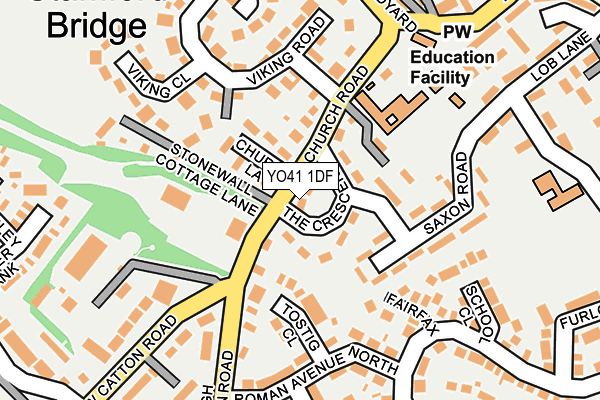 YO41 1DF map - OS OpenMap – Local (Ordnance Survey)
