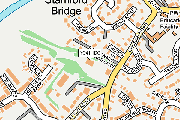 YO41 1DG map - OS OpenMap – Local (Ordnance Survey)