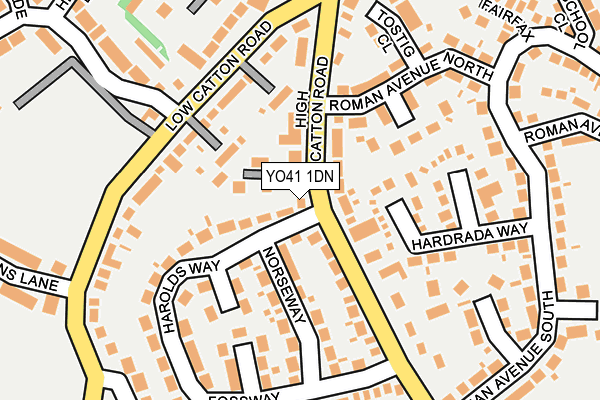 YO41 1DN map - OS OpenMap – Local (Ordnance Survey)