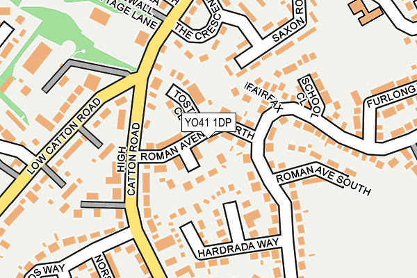 YO41 1DP map - OS OpenMap – Local (Ordnance Survey)