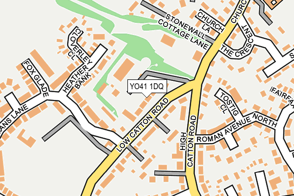 YO41 1DQ map - OS OpenMap – Local (Ordnance Survey)