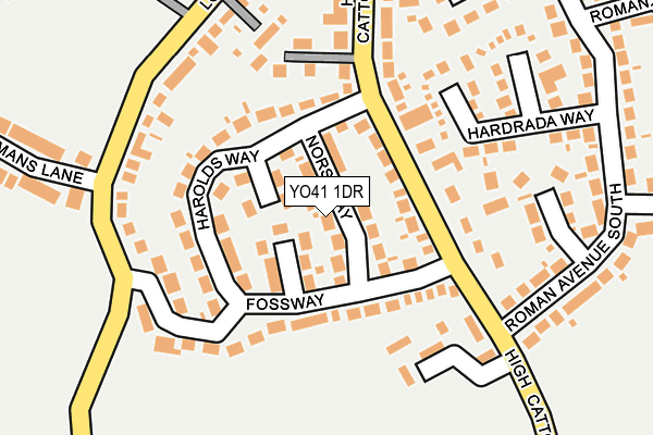 YO41 1DR map - OS OpenMap – Local (Ordnance Survey)