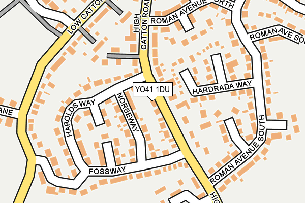 YO41 1DU map - OS OpenMap – Local (Ordnance Survey)