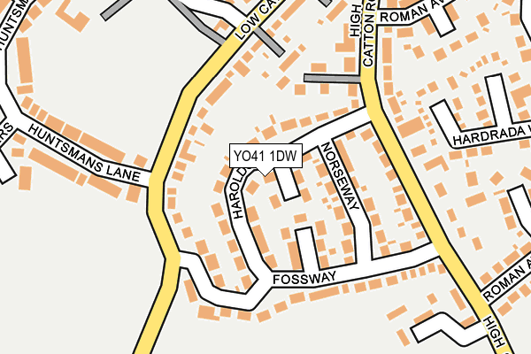 YO41 1DW map - OS OpenMap – Local (Ordnance Survey)