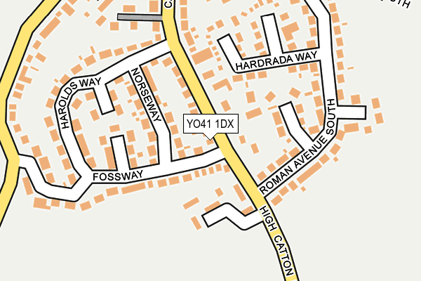 YO41 1DX map - OS OpenMap – Local (Ordnance Survey)