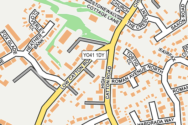 YO41 1DY map - OS OpenMap – Local (Ordnance Survey)
