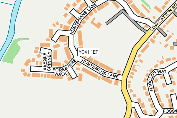 YO41 1ET map - OS OpenMap – Local (Ordnance Survey)