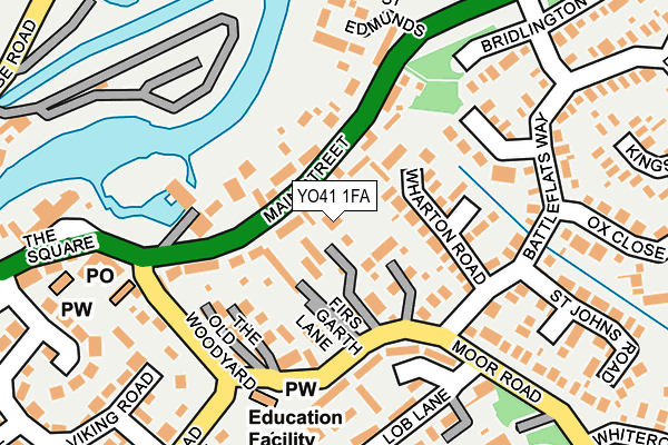 YO41 1FA map - OS OpenMap – Local (Ordnance Survey)