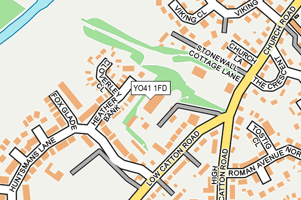 YO41 1FD map - OS OpenMap – Local (Ordnance Survey)