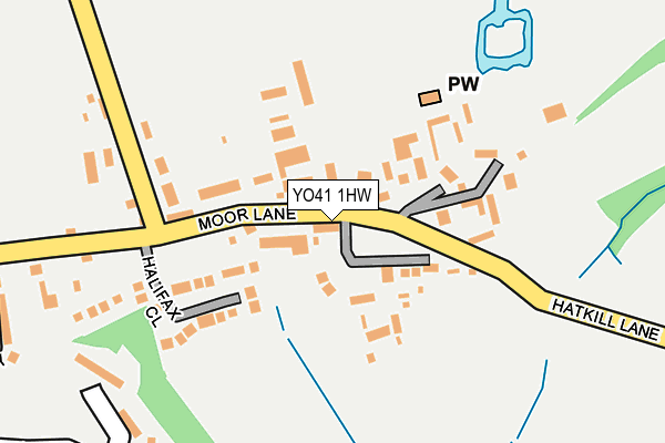 YO41 1HW map - OS OpenMap – Local (Ordnance Survey)