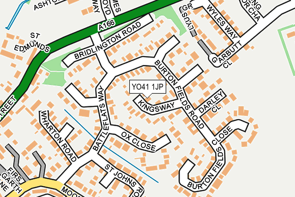 YO41 1JP map - OS OpenMap – Local (Ordnance Survey)