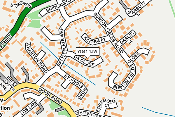 YO41 1JW map - OS OpenMap – Local (Ordnance Survey)