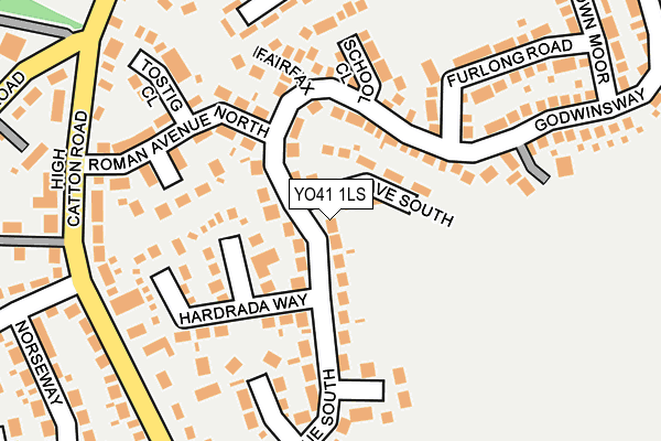 YO41 1LS map - OS OpenMap – Local (Ordnance Survey)