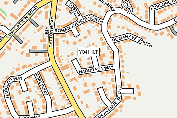 YO41 1LT map - OS OpenMap – Local (Ordnance Survey)