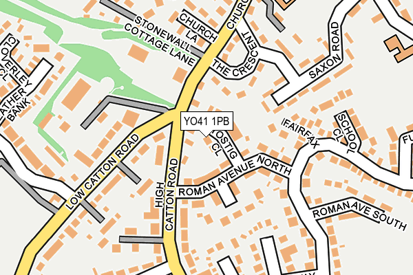 YO41 1PB map - OS OpenMap – Local (Ordnance Survey)