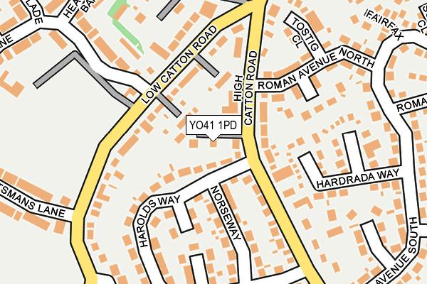 YO41 1PD map - OS OpenMap – Local (Ordnance Survey)
