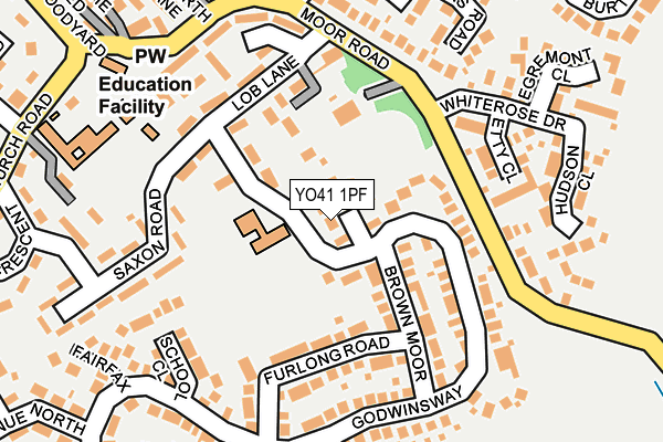 YO41 1PF map - OS OpenMap – Local (Ordnance Survey)