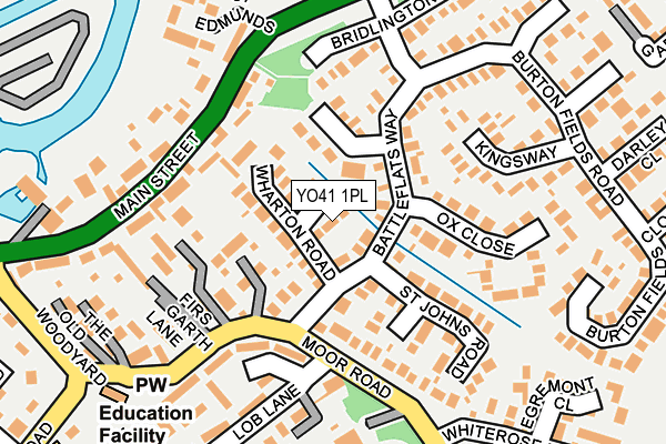 YO41 1PL map - OS OpenMap – Local (Ordnance Survey)