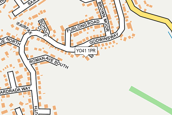 YO41 1PR map - OS OpenMap – Local (Ordnance Survey)