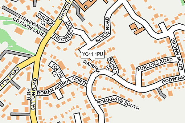 YO41 1PU map - OS OpenMap – Local (Ordnance Survey)