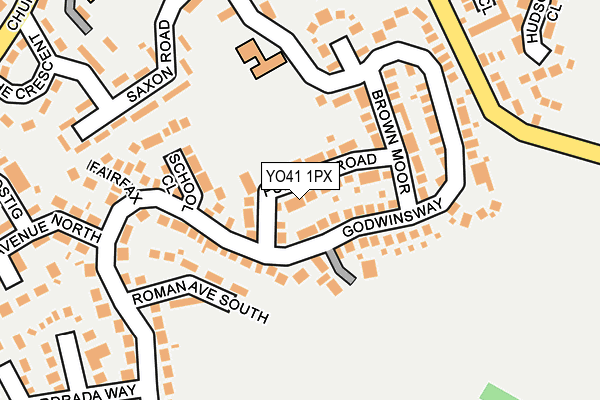 YO41 1PX map - OS OpenMap – Local (Ordnance Survey)