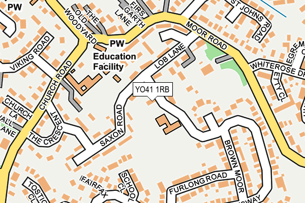 YO41 1RB map - OS OpenMap – Local (Ordnance Survey)